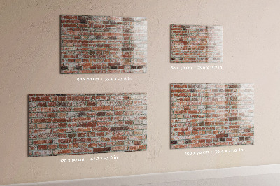 Popisovatelná magnetická tabule Fototapeta na cihlové zdi