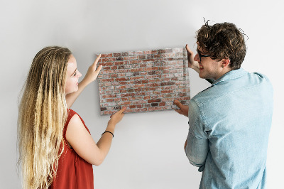 Popisovatelná magnetická tabule Fototapeta na cihlové zdi