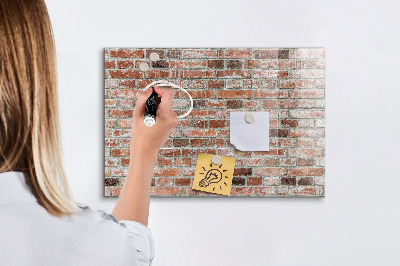 Popisovatelná magnetická tabule Fototapeta na cihlové zdi