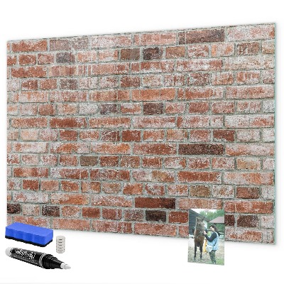 Popisovatelná magnetická tabule Fototapeta na cihlové zdi