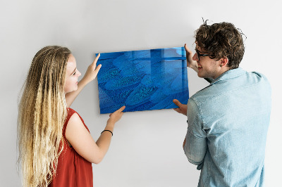 Popisovatelná magnetická tabule Modrá tabule na fotografie a poznámky