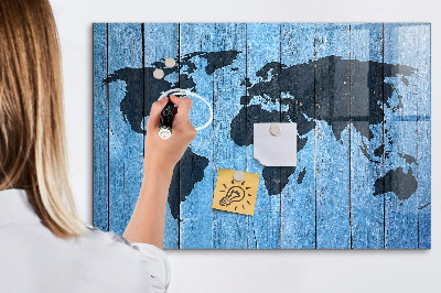 Popisovatelná magnetická tabule Mapa světa s místy, kde se daly pořídit fotografie