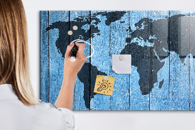 Popisovatelná magnetická tabule Mapa světa s místy, kde se daly pořídit fotografie