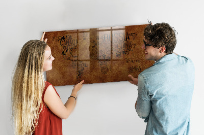 Magnetická psací tabule Mapa světa s osobními vzpomínkami