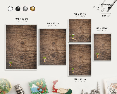 Kovové tabule na magnety bílý rám Dřevěná textura