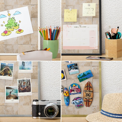 Kovové tabule na magnety bílý rám Neutrální elegance
