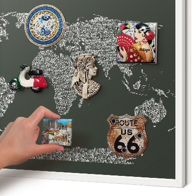 Nástěnky na magnety v bílém rámu Textová mapa