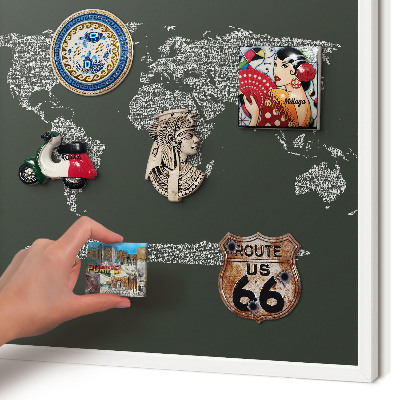 Nástěnky na magnety v bílém rámu Textová mapa