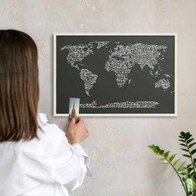 Nástěnky na magnety v bílém rámu Textová mapa