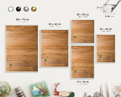 Nástěnky na magnety v bílém rámu Dřevěná textura
