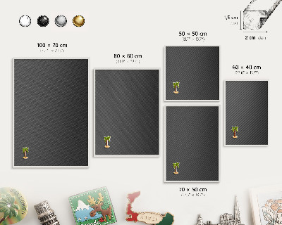 Nástěnky na magnety v bílém rámu Geometrická textura