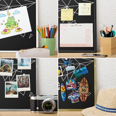 Nástěnky na magnety v bílém rámu Mapa světa
