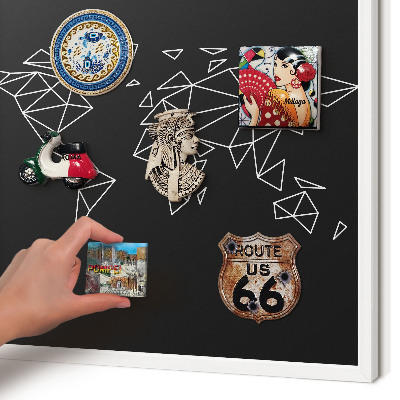 Nástěnky na magnety v bílém rámu Mapa světa
