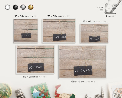Nástěnky na magnety v bílém rámu Motivace každý den