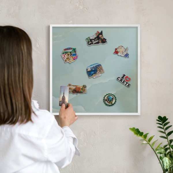 Kovové tabule na magnety bílý rám Mírová harmonie