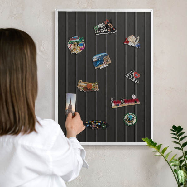Nástěnky na magnety v bílém rámu Textura panelu