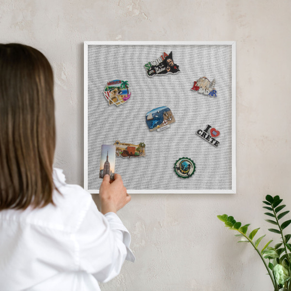 Kovové tabule na magnety bílý rám Jemná elegance