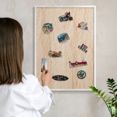 Kovové tabule na magnety bílý rám Přirozená elegance