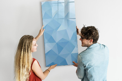 Popisovatelná magnetická tabule Moderní fototapeta v modré barvě