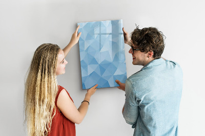 Popisovatelná magnetická tabule Moderní fototapeta v modré barvě