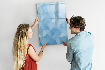Popisovatelná magnetická tabule Moderní fototapeta v modré barvě