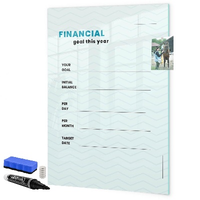 Magnetická psací tabule Finanční plán na letošní rok