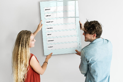 Popisovatelná magnetická tabule Týdenní diář s prostorem pro fotografie