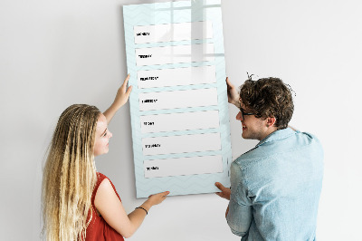 Popisovatelná magnetická tabule Týdenní diář s prostorem pro fotografie