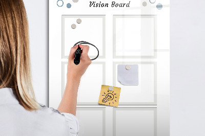 Magnetická psací tabule Nástěnka vizí pro kreativní nápady