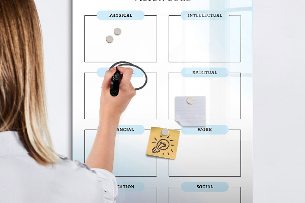 Magnetická psací tabule Nástěnka vizí pro osobní cíle