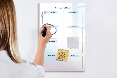 Magnetická psací tabule Nástěnka vizí pro osobní cíle
