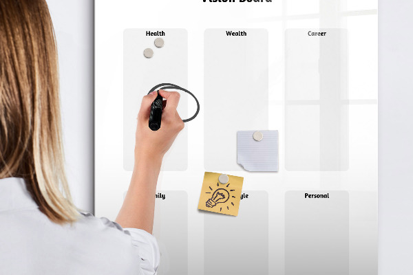 Popisovatelná magnetická tabule Nástěnka vizí pro životní cíle