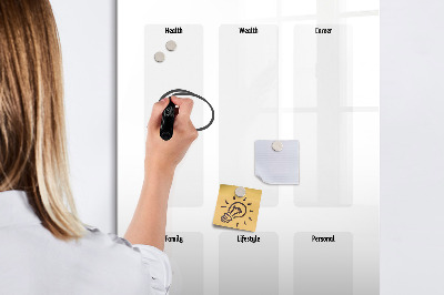 Popisovatelná magnetická tabule Nástěnka vizí pro životní cíle