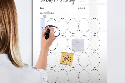 Popisovatelná magnetická tabule 30denní fotografická výzva