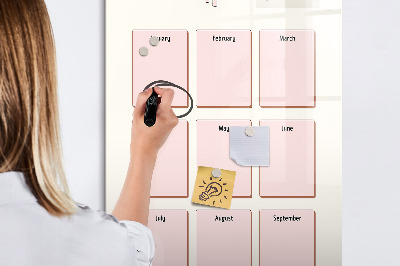 Magnetická psací tabule Narozeninový kalendář s prostorem pro fotografie