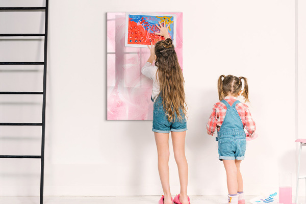 Magnetická psací tabule Růžová tabule na poznámky a fotografie