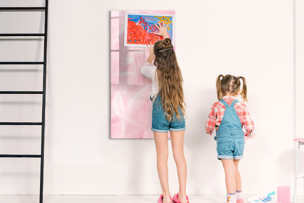 Magnetická psací tabule Růžová tabule na poznámky a fotografie