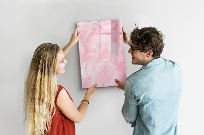 Magnetická psací tabule Růžová tabule na poznámky a fotografie