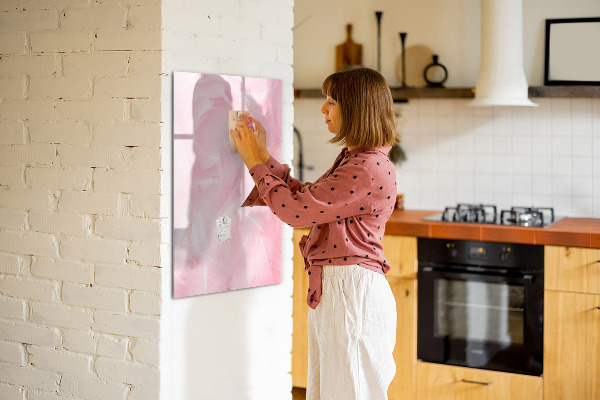 Magnetická psací tabule Růžová tabule na poznámky a fotografie