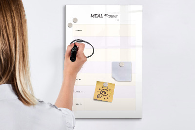 Magnetická psací tabule Plánovač jídelníčku na celý týden