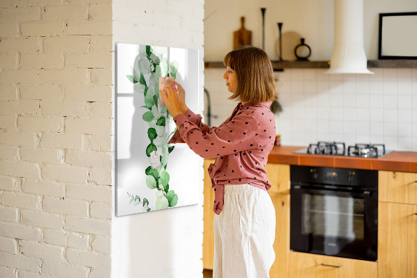 Popisovatelná magnetická tabule Zelený motiv s prostorem pro fotografie