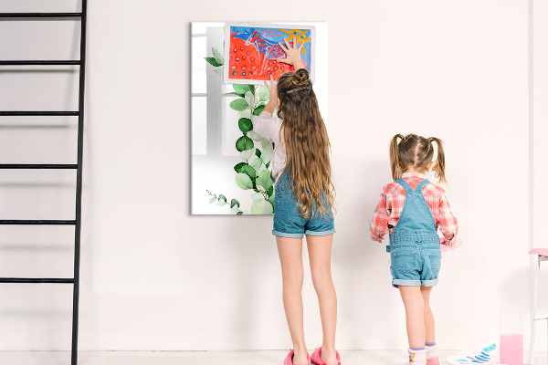 Popisovatelná magnetická tabule Zelený motiv s prostorem pro fotografie