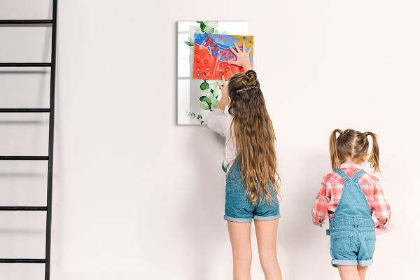 Popisovatelná magnetická tabule Zelený motiv s prostorem pro fotografie