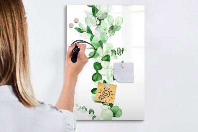 Popisovatelná magnetická tabule Zelený motiv s prostorem pro fotografie
