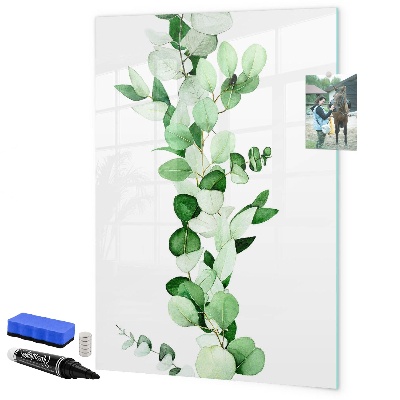 Popisovatelná magnetická tabule Zelený motiv s prostorem pro fotografie