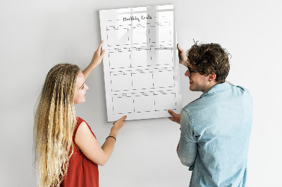 Magnetická psací tabule Měsíční cíle s možností personalizace
