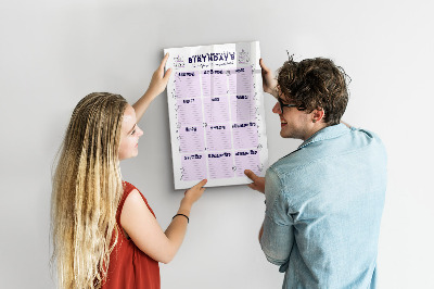 Popisovatelná magnetická tabule Narozeninový kalendář s prostorem pro fotografie
