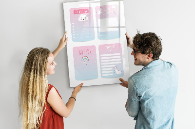 Magnetická psací tabule Plánování s radostí a kreativitou