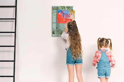 Popisovatelná magnetická tabule Kreativní místo pro vzpomínky a fotografie