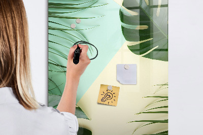 Magnetická psací tabule Zelená koláž vzpomínek s fotografiemi